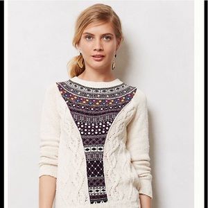 Anthropology Algarve Beaded Sweater size M
